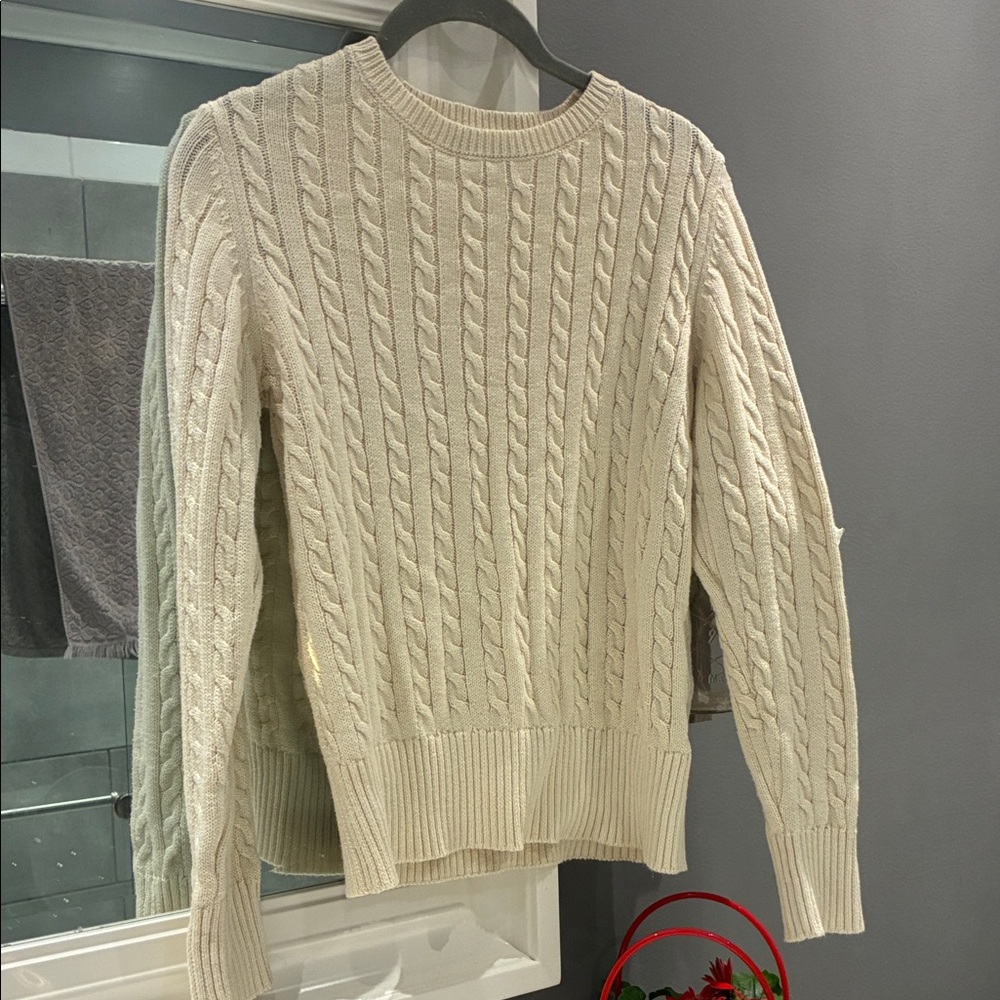 Cable Knit Cream Sweater